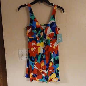 Kohl's Bowfront Swim Dress - Multicolor...64.00 Retail Size 8. Only One...